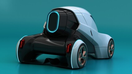 fantasy concept car design, Sci-fi future transport, non AI 3d illustration