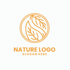 nature leaves icon logo
