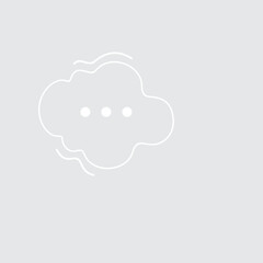 Cloud shape recolorable vector element