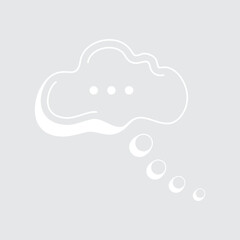 Cloud shape recolorable vector element