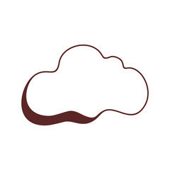 Cloud shape recolorable vector element
