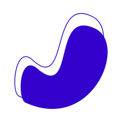 Colorful modern abstract shape vector element 