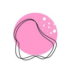 Colorful modern abstract shape vector element 