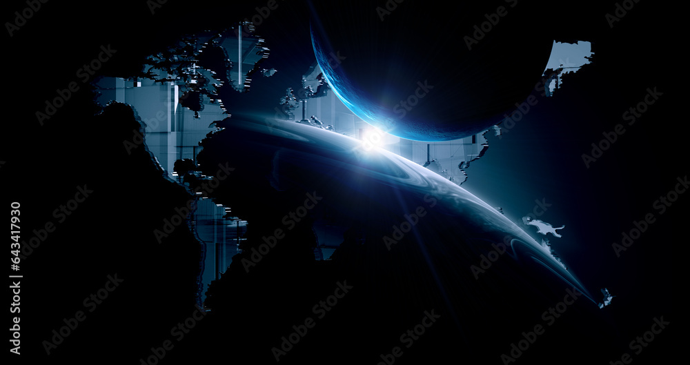 Aufkleber global technologies concept. elements of the image furnished by nasa