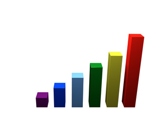 business graph png for the business concept,mix color graph for business concept, bar graph.
