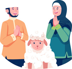 Eid Adha Chacarter Illustration