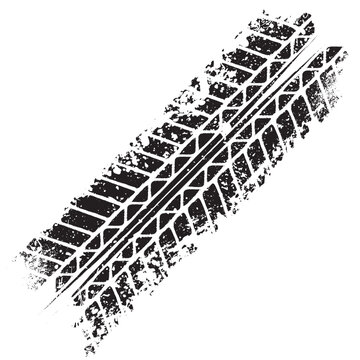 Grunge horizontal tire track mark