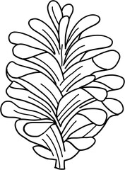 doodle freehand sketch drawing of pine cone.