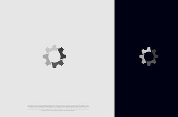 gear or cog icon concept for industry logo company. Vector design template