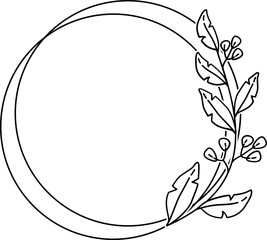 Geometric Floral Frame Element