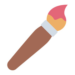 Paint Brush flat color icon