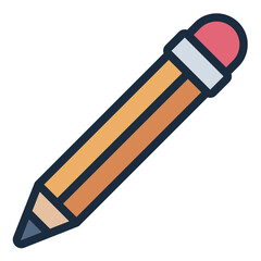 Pencil Stationary filled line icon