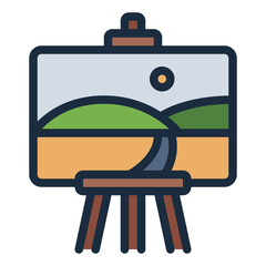 Painting Art filled line icon