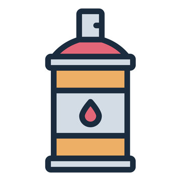recommend clip art: Spray Paint Can filled line icon