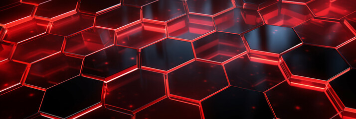 Abstract 3D hexagonal background technological hexagonal background hexagons neon lights background colourful hexagonal background