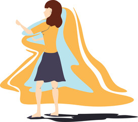 Flat Woman Illustration Element