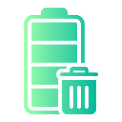 garbage gradient icon