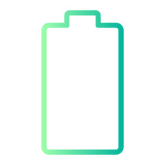 empty battery gradient icon