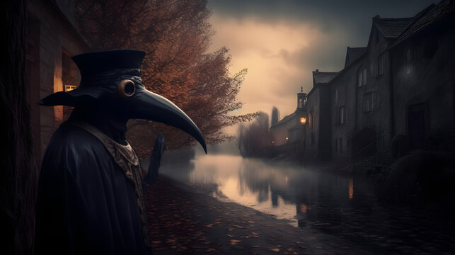 Sinister Presence: Stock Photo of the Grim Reaper, a Foreboding Symbol of Mortality and the Inevitability of Death.