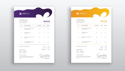 creative modern invoice template for your business
