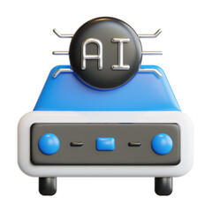 3D Artificial intelligence high-quality render illustration