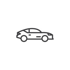 Sport car line icon