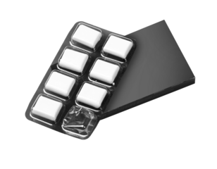 Black Blister with chewing gums