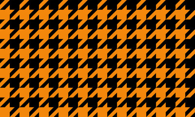 Halloween houndstooth geometric seamless pattern. Vector Repeating Texture.