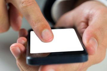 Digital png photo of caucasian man using smartphone with copy space on transparent background
