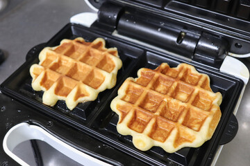ワッフルの作り方、焼き方