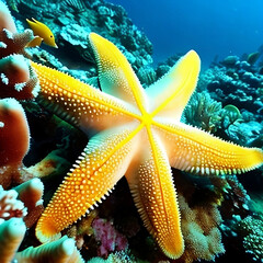 starfish and coral