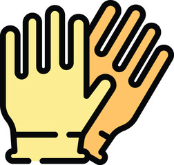 Water sport gloves icon outline vector. Wind surfer. Beach surf color flat