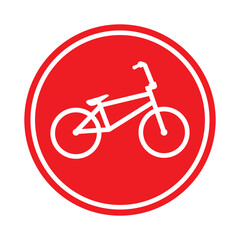 bicycle parking sign icon vector design template illustration in trendy flat style suitable your design web