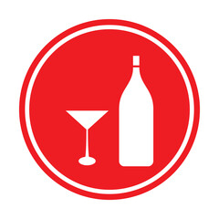 drink area icon logo design template vector illustration