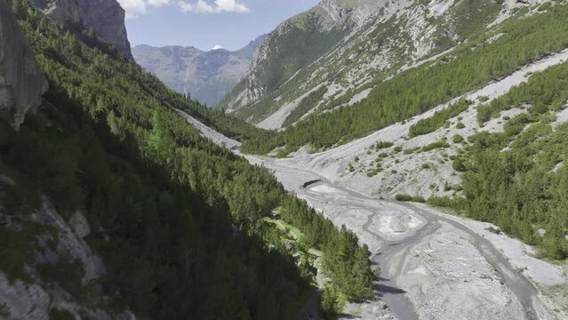 Torrent, Aua da Val Mora, near Palueetta, Alp Mora, Muenstertal, Val Muestair, Engadin, Grisons, Switzerland, Europe