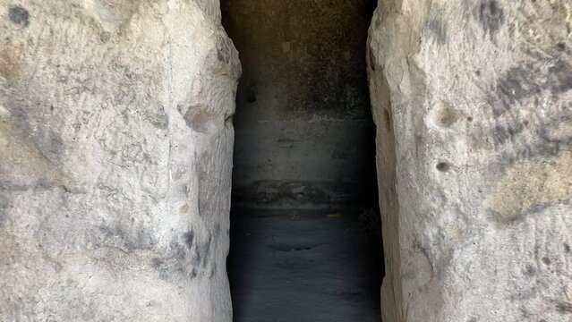 Yedikapilar Underground City in Afyonkarahisar, Turkey