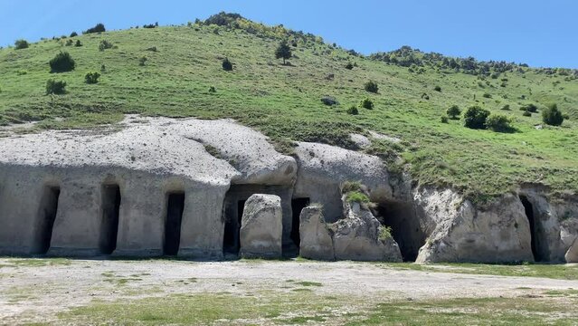 Yedikapilar Underground City in Afyonkarahisar, Turkey