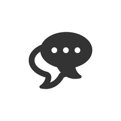 Chat speech bubble and dialog balloon filled style vector icon