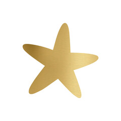 golden star on white background