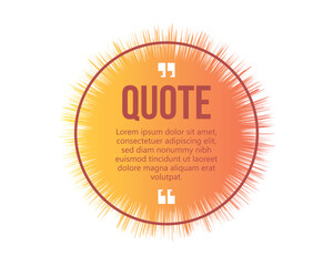 Quote speech bubble template set Quotes form and text box isolated on yellow background