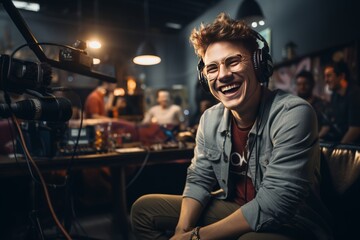 Content Creator Filming A Comedic Skit, Generative AI