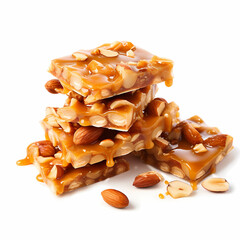 Peanut Brittle isolated Generative AI