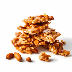 Peanut Brittle isolated Generative AI