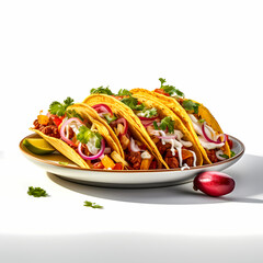 Tacos isolated Generative AI
