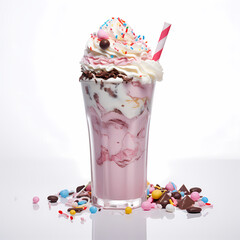 Milkshake isolated Generative AI