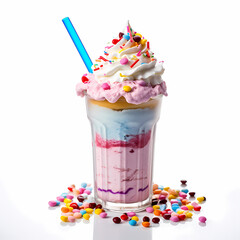 Milkshake isolated Generative AI