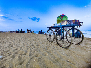 Selective focus of view form marina beach,Chennai. - obrazy, fototapety, plakaty