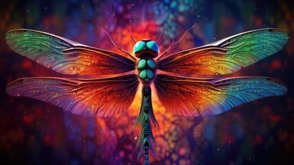 Fototapeta na wymiar A Graceful Dragonfly in Exquisite Detail