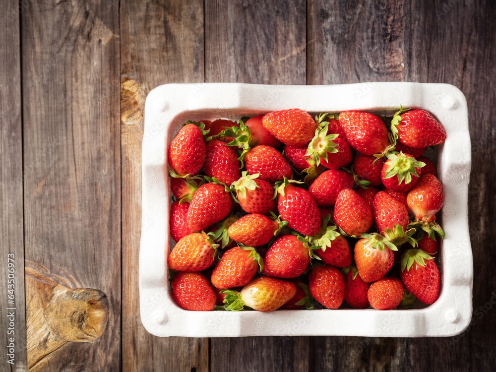 Canvas Prints fresh strawberries in boxes