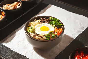 Bibimbap, Korean mixed rice with vegetable